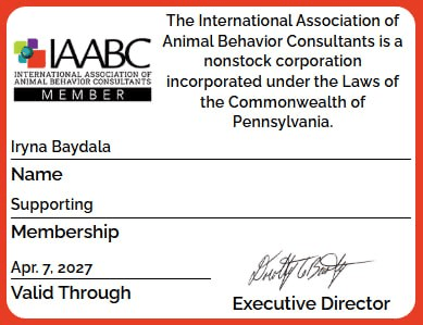 IAABC Member certificate